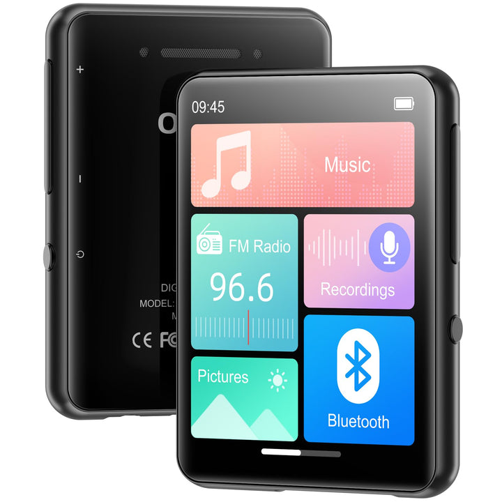 128GB MP3-Player Bluetooth 5.4, Oilsky 2,4" Full Touchscreen Tragbarer MP3 Musik Player mit Lautspre