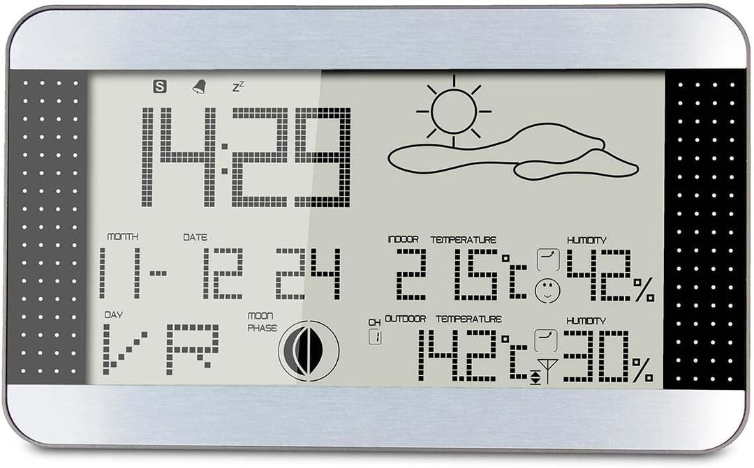 Alecto WS-1700 Drahtlose Wetterstation, Grau, 39 x 174 x 305 mm