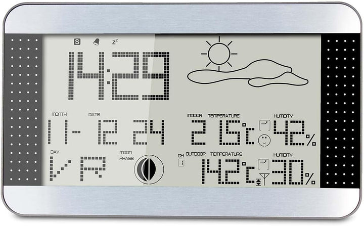 Alecto WS-1700 Drahtlose Wetterstation, Grau, 39 x 174 x 305 mm