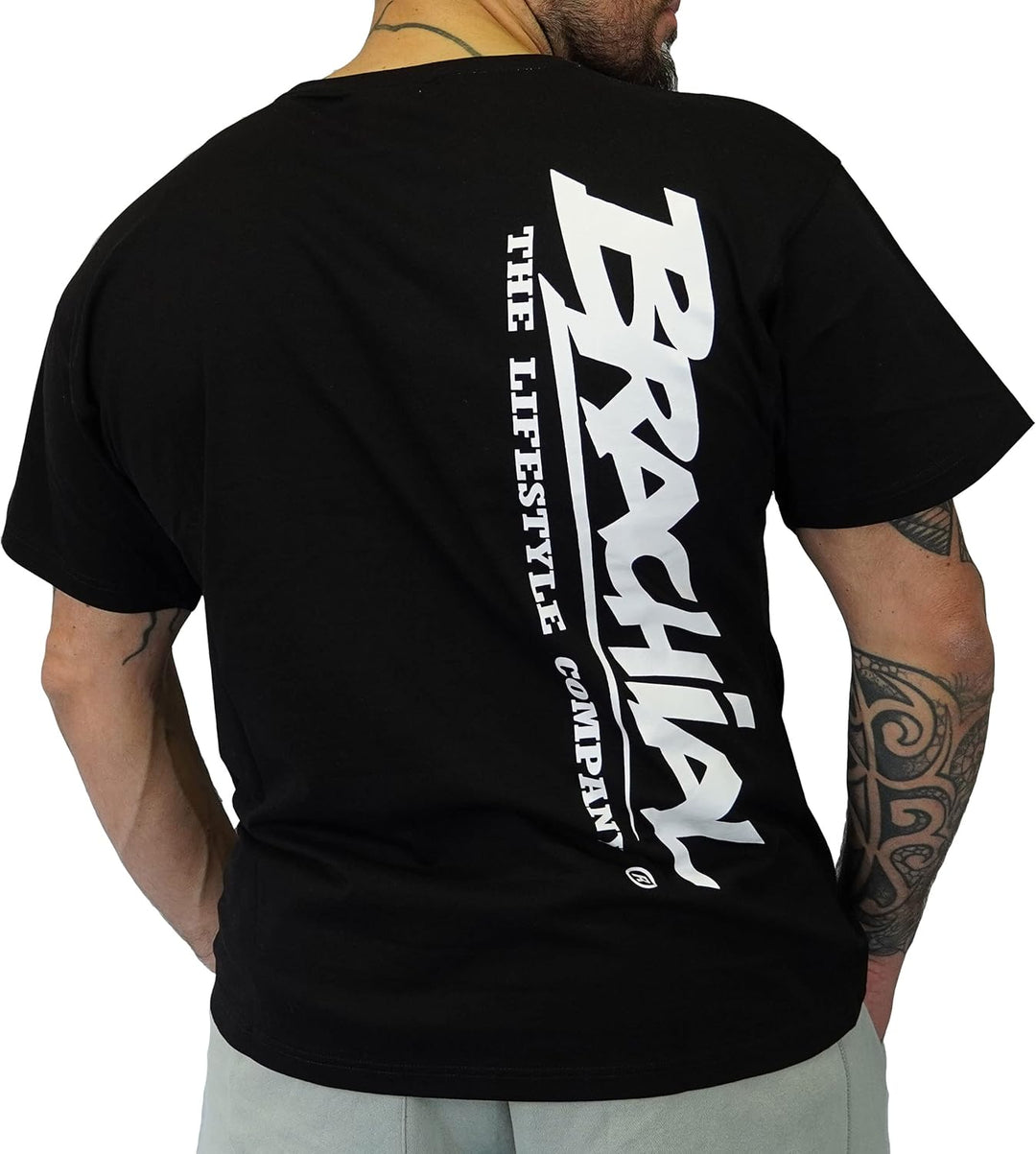 Brachial Premium Herren T-Shirt Lightweight Loose-Fit - für Freizeit Bodybuilding Workout Gym Krafts