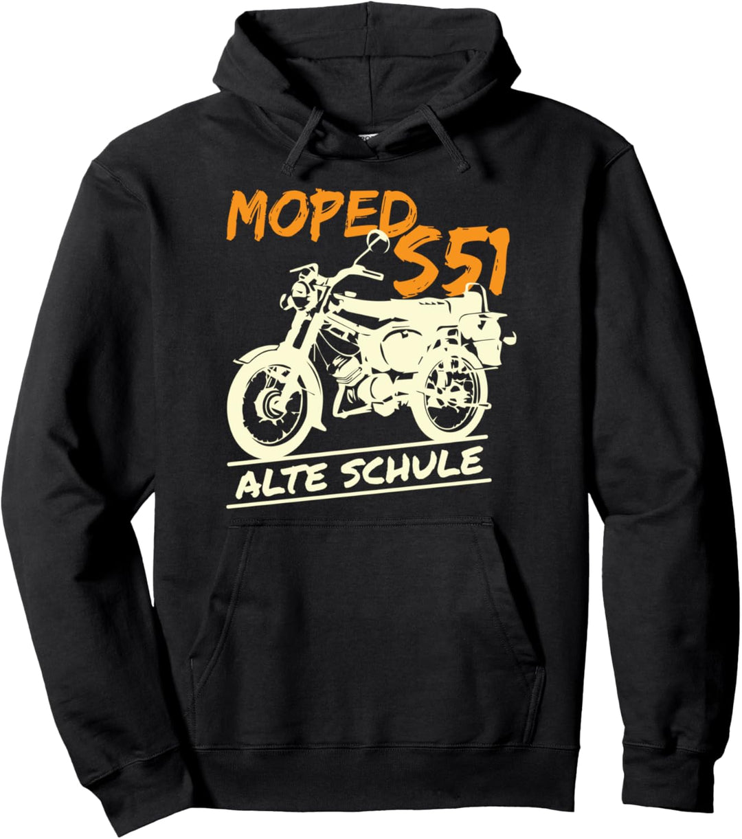 Alte Schule Simson S51 Fanartikel Moped Pullover Hoodie