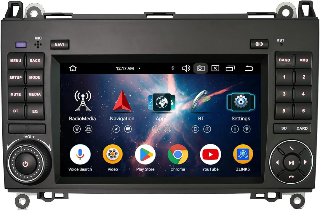 Acht-Kern 4GB+64GB Android 14 DAB+ Autoradio Für Mercedes A/B Klasse W245 W169 Viano Vito Sprinter V