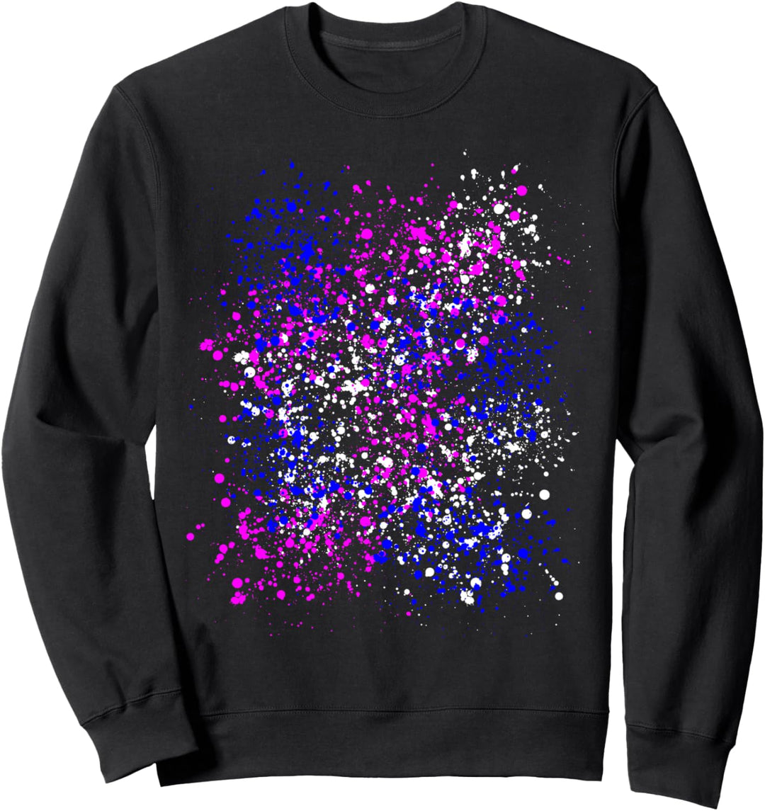 Bunte Farbkleckse wie Konfetti für Karneval Geburtstag Maler Sweatshirt