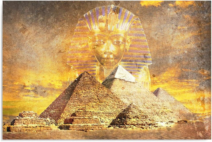 Feeby. Wandbilder - 1 Teilig- 50x70 cm - Bilder Kunstdrucke Deko Panel, ÄGYPTEN, PYRAMIDEN, MODERN,