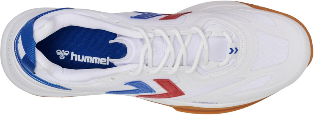 hummel DAGAZ 2.0 Icon Hallenschuh Weiss Herren 40.5 EU White True Blue, 40.5 EU White True Blue