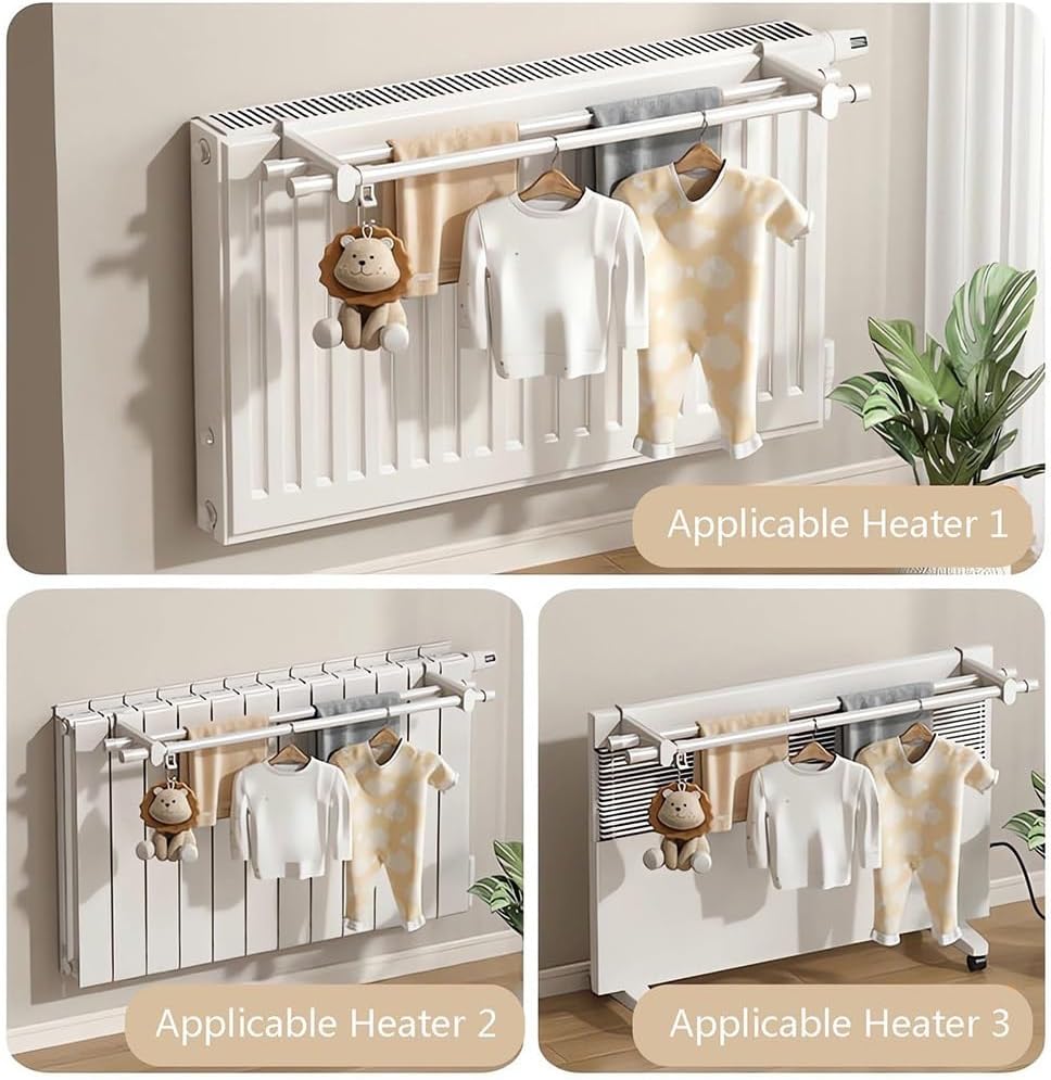 RIDELF Handtuchhalter Heizkörper, Handtuchhalter Heizung, Handtuchhalter für Heizkörper, Heizkörper
