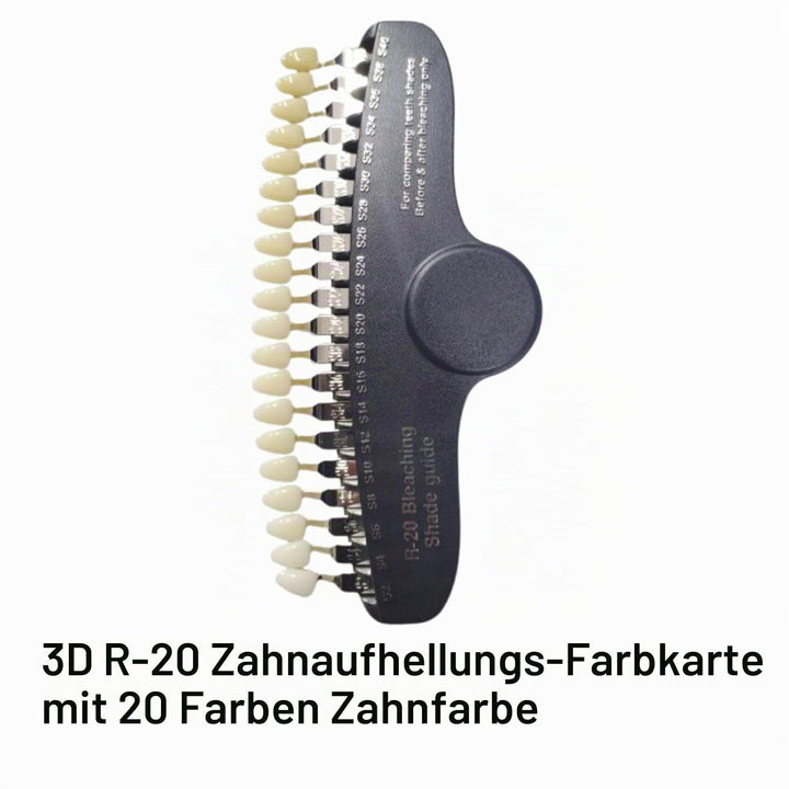 Telituny Zahnaufhellungsset mit 20 Farben Zahnaufhellungsset 3D Farbskala Farbvergleichs-Zähne Weiss