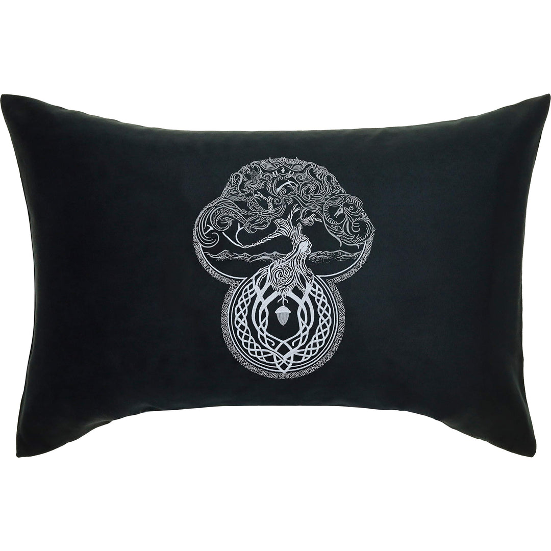 Arbor Kletische Eiche Lebensbaum Premium Kissen mit Füllung 40x60cm | Tree of Life nordische Wikinge