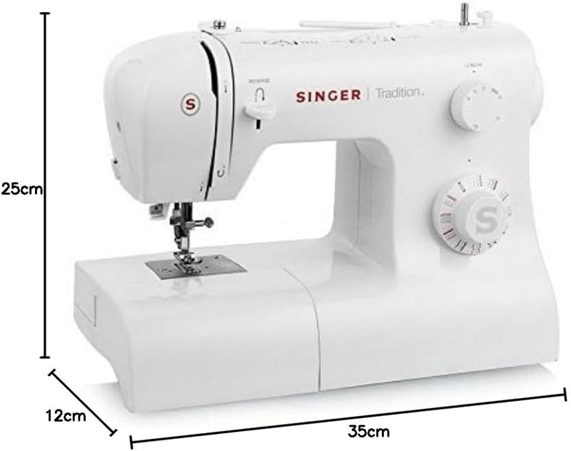 Singer Tradition 2282 Für Nähmaschine, Kunststoff Druckguss, Weiss, 35 x 12 x 25 cm