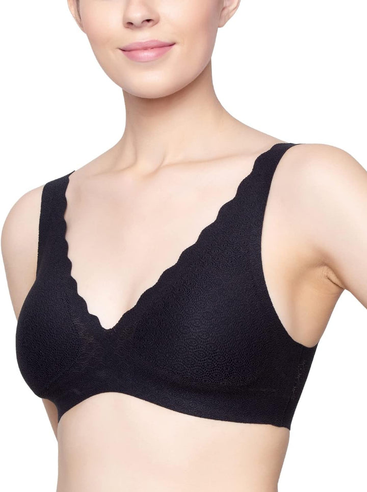 Sloggi Zero Feel Damen Bralette aus Spitze, ohne Bügel XS Schwarz, XS Schwarz