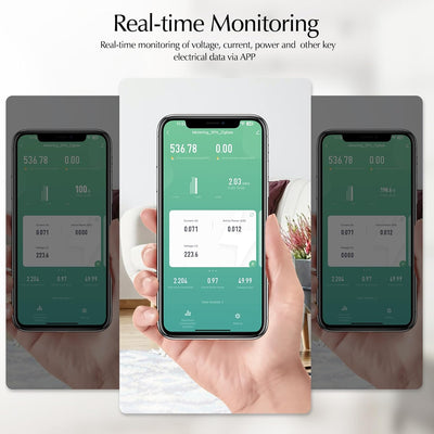 eMylo Smart Zibee Energiemessgerät Mini-Stromverbrauchsmessgerät 99% hohe Genauigkeit 3 Phasen Echtz