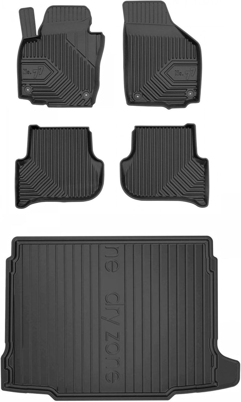 Satz Fussmatten und Gummimatte für Skoda Yeti 2009-2017