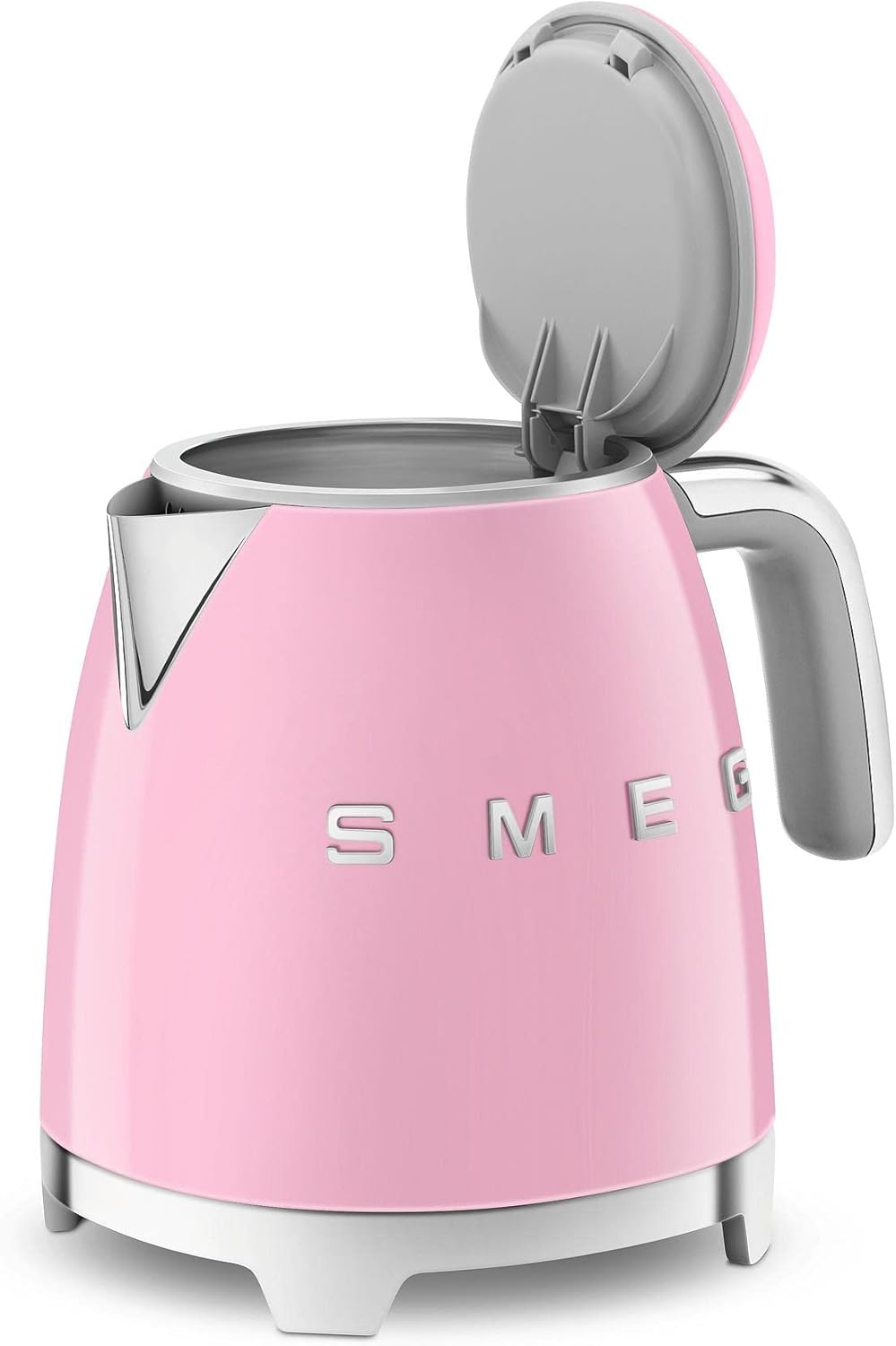 Smeg, Kleiner elektrischer Wasserkocher KLF05PKEU 0,8 L, Edelstahlfilter, Sicherheitsautomatik, Wass