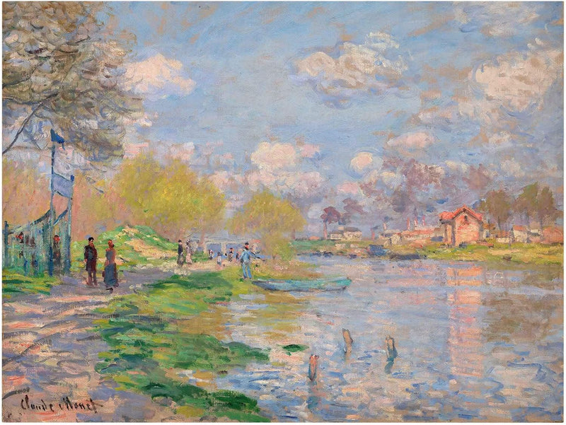 Top Claude Monet Leinwandbilder Frühling an der Seine 60 x 80cm 60cm x 80cm Claude Monet - Frühling