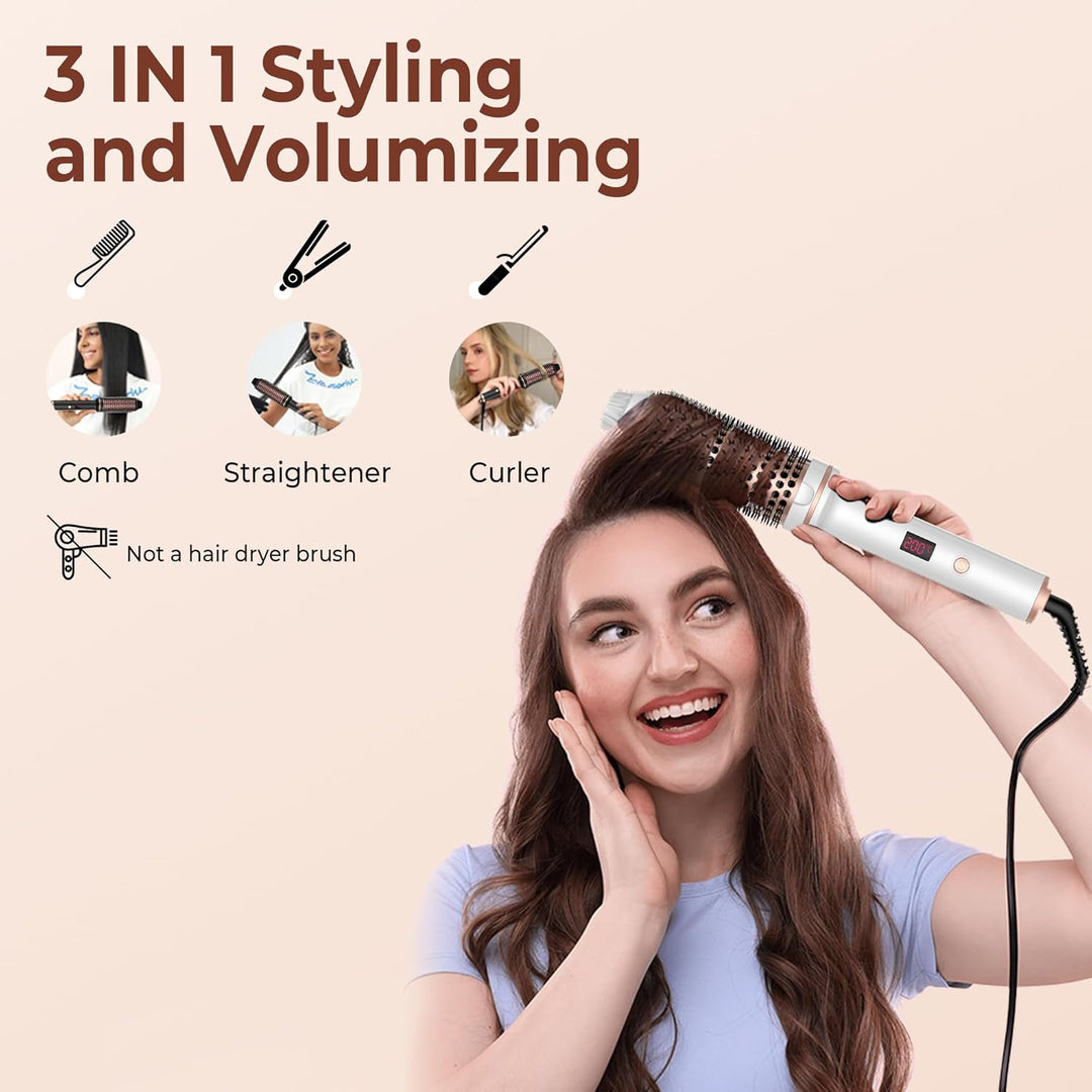 UMIGA Thermal Brush 38MM Thermobürste 120-200℃, Heated Round Brush 3 in 1, Erhöhen Sie das Haarvolum