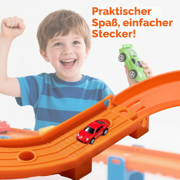 4stk Kurven Gleisverbinder für Hot Wheels, Prämie ABS 90 Grad Kurven Bahn Zubehör Rennstreckenkompon