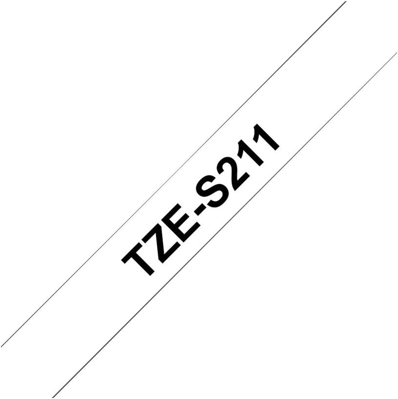 Brother Tze-S211, 6 mm weiss 6 mm Stark haftend, weiss 6 mm Stark haftend