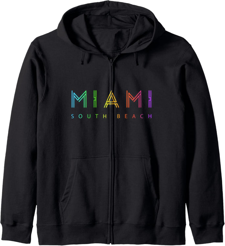 South Beach Miami Florida Art-Deco-Druck Kapuzenjacke