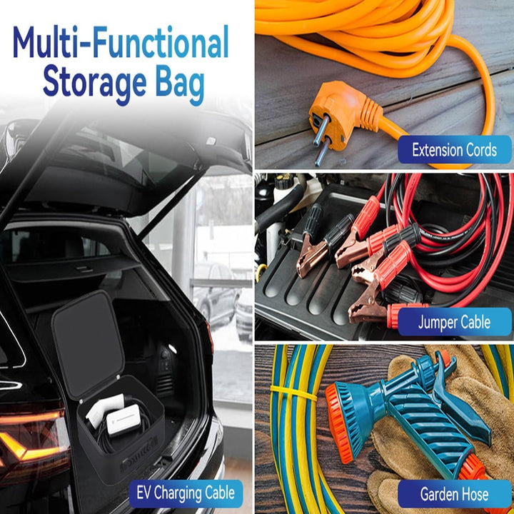 Tragbare EV Kabeltasche für Ladekabel & Autozubehör, Organizer Tasche aus 1680D Nylon, Aufbewahrung