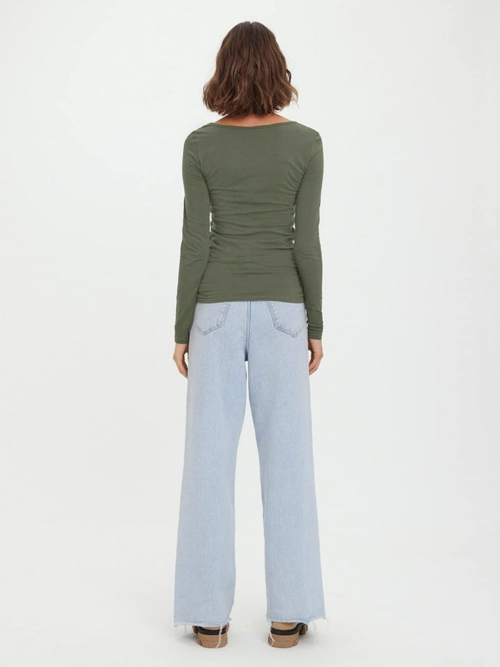 VERO MODA Female Top VMMAXI T-Shirt XXL Rosa/Grün (1x Woodrose/1x Dusty Olive), XXL Rosa/Grün (1x Wo