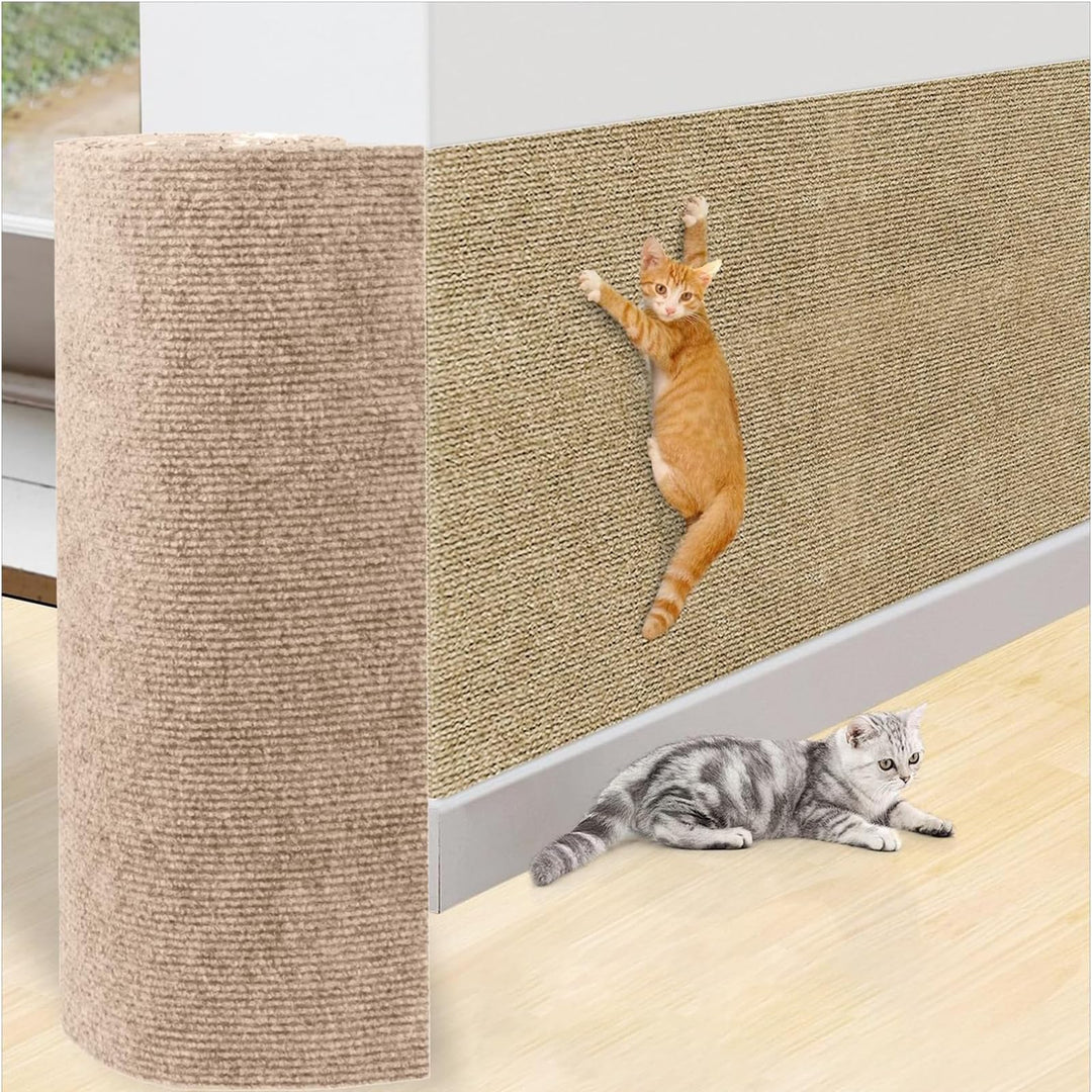 Kratzmatte für Katzen, 200 x 60 cm, Selbstklebende Teppichmatte, zuschneidbar, Kratz-Möbelschutz, Er