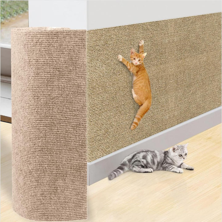 Kratzmatte für Katzen, 200 x 60 cm, Selbstklebende Teppichmatte, zuschneidbar, Kratz-Möbelschutz, Er