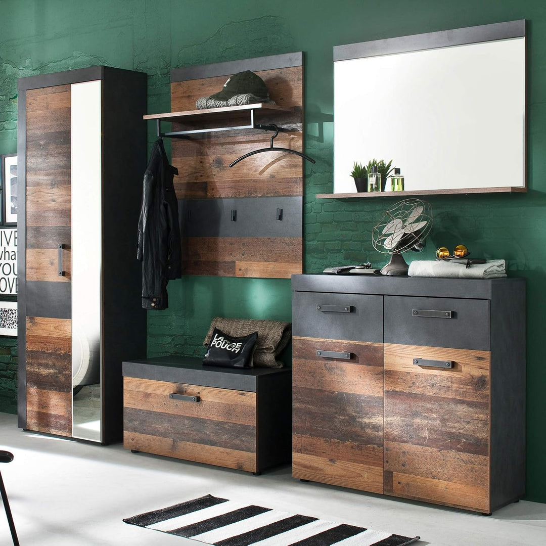 trendteam smart living - Garderobensitzbank Sitzbank - Garderobe - Indy - Aufbaumass (BxHxT) 80 x 45
