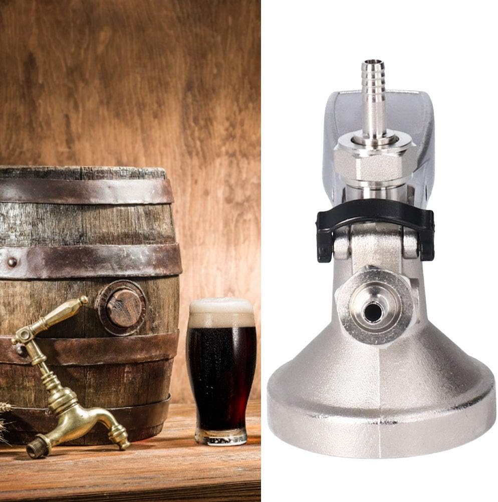 Ymiko Bierbraukupplung, Messing, Edelstahl Bierbrauerei Fasskupplung, G5 / 8 G-Typ Brauzubehör für B