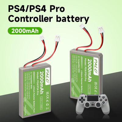 PS4 Akku 2000mAh Ersatz für Sony PS4/PS4 Pro/PS4 Slim PS4 Dualshock 4 Controller CUH-ZCT1E CUH-ZCT1H