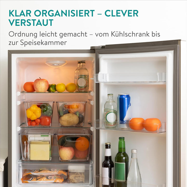 Navaris 4er Set Kühlschrank Organizer aus Kunststoff - 4x Aufbewahrungsbox für den Kühlschrank - Küh