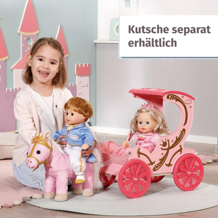 Zapf Creation 707104 Baby Annabell Little Sweet Prince 36cm - weiche Prinzen-Puppe mit Schlafaugen,