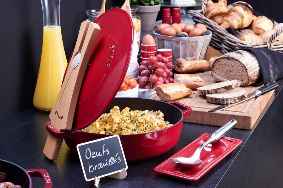 STAUB Gusseisen Bräter, Chistera Tropfenstruktur im Deckel, Rund 28 cm, 3,7 L, Für alle Herdarten ge