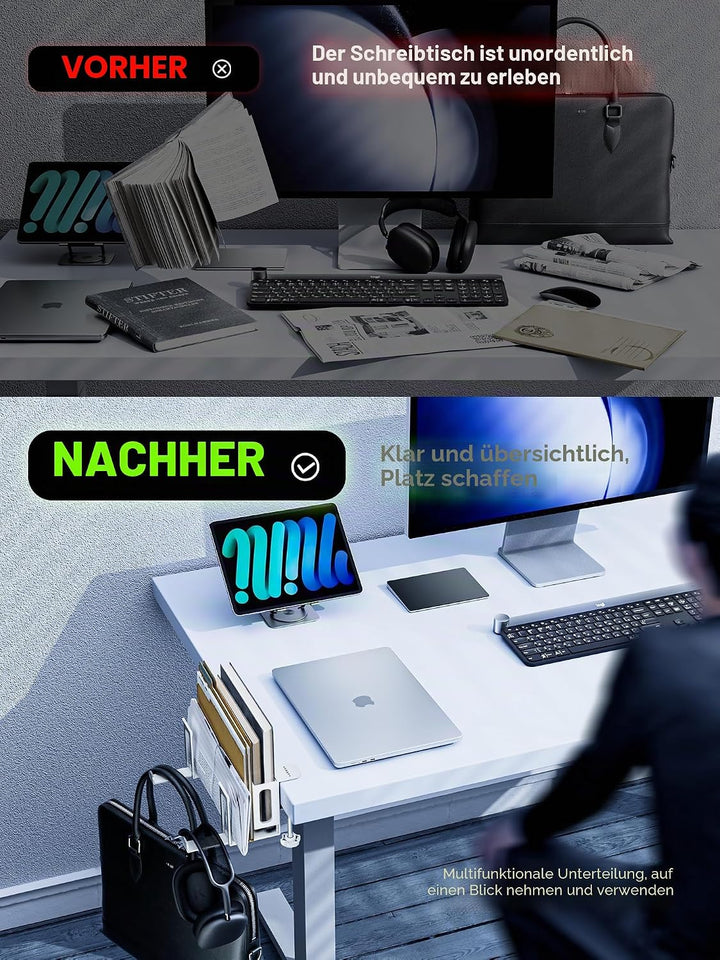 NODOCA Laptop Ständer Vertikal, Aluminium Vertikaler Laptop Ständer, Platzsparender Desktop-Seite Mo