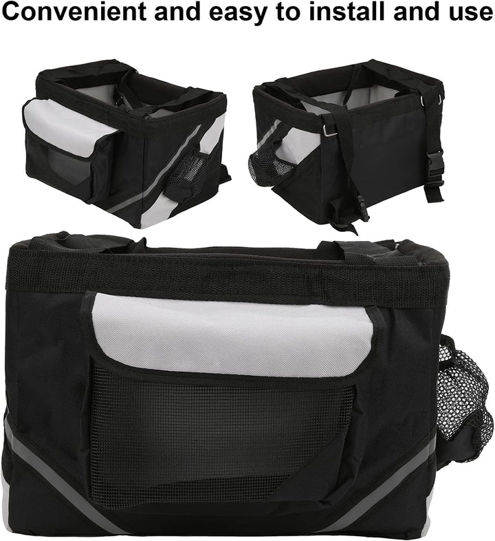 Semiter Hundekorb für Fahrrad, Schnellspanner Lenkeradapter Hundefahrradtasche für draussen für Katz
