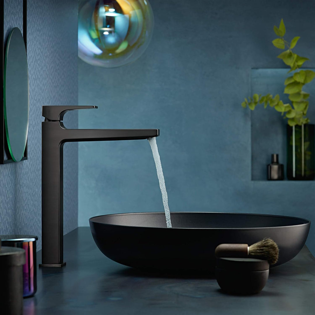 hansgrohe Wasserhahn Metropol, wassersparende Armatur mit Komfort-Höhe 260mm mit Push-Open Ablaufgar