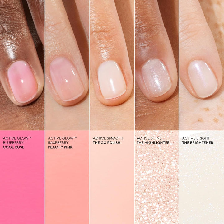 MANUCURIST Nagellack Set mit 5 Nagellacken Rainbow Active - 5 Nagelpflege: Raspberry, Shine, Smooth,