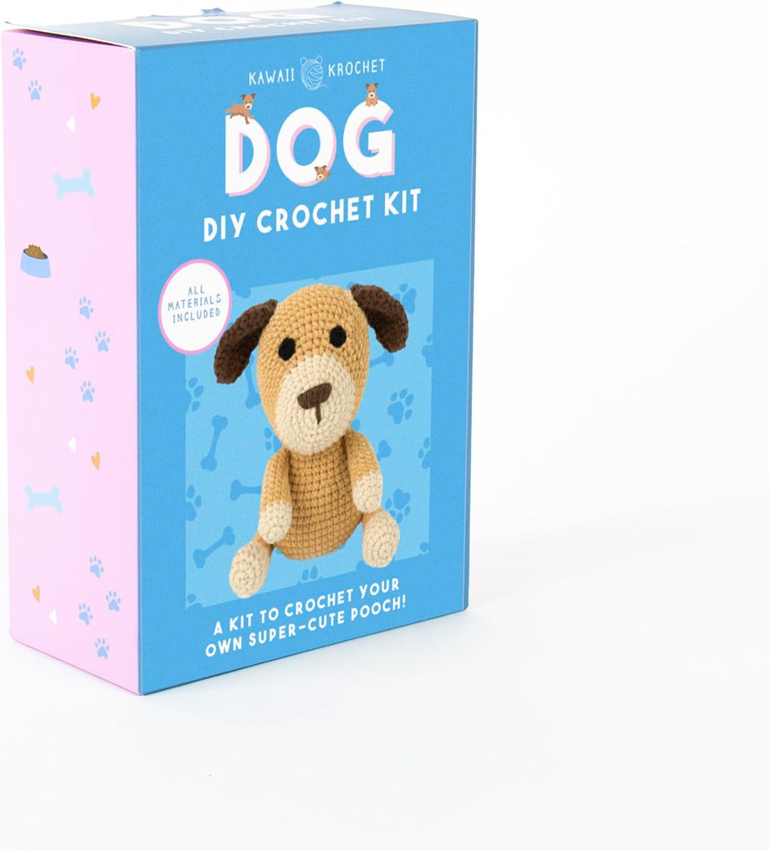 Gift Republic Kawaii Dog Crochet Kit DIY Craft Set for Creating Your Own Cute Puppy Gift for Teens &