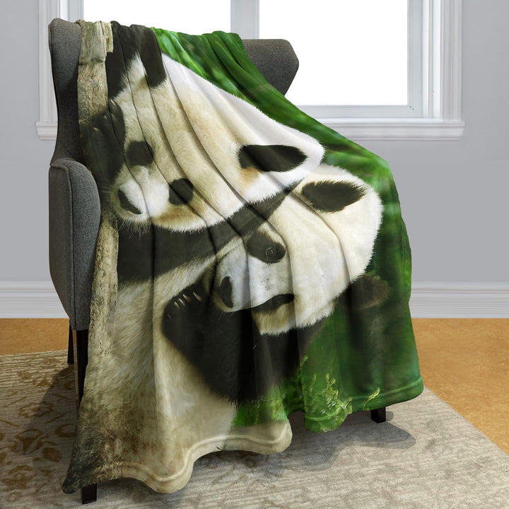YISUMEI - 150 x 200 cm Decke - Personalisierter Grosser Panda Fleecedecke,Kaschmir-Gefühl Kuscheldec