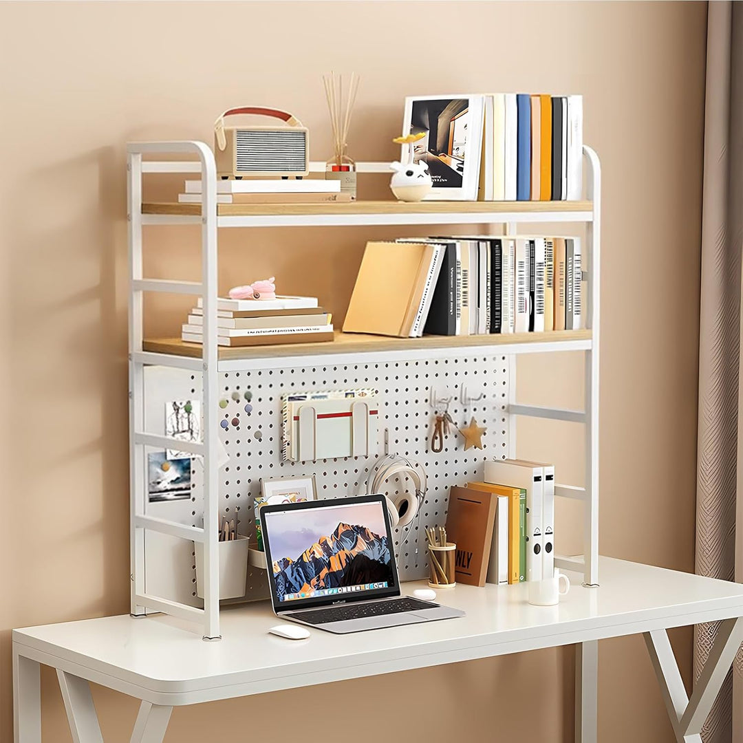 FPIGSHS Desk Countertop shelf, Regierbare Mehrschicht-Speicherungsschale, Schreibtischschränke, mult
