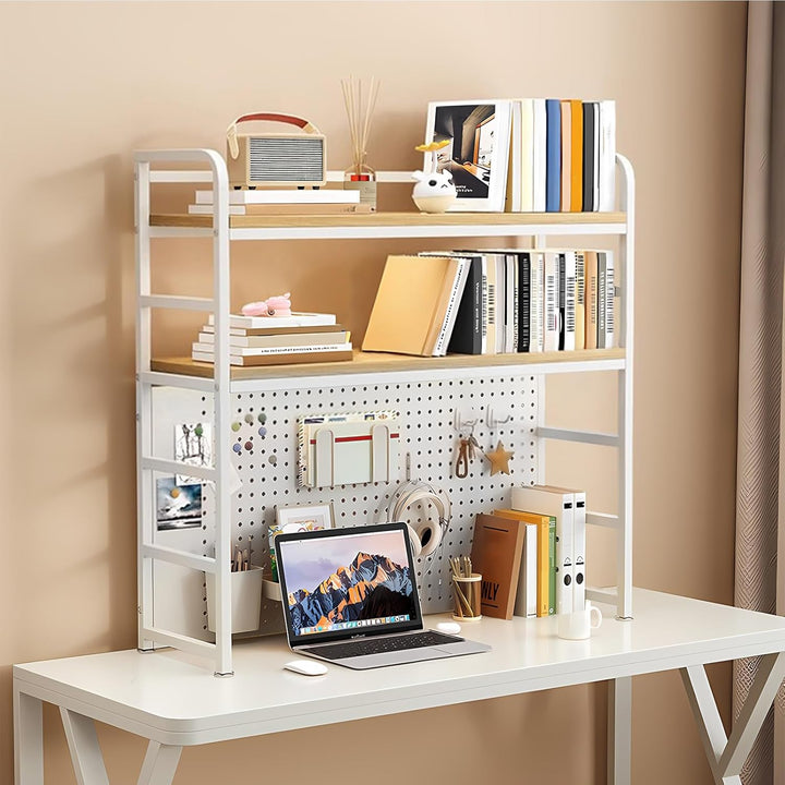 FPIGSHS Desk Countertop shelf, Regierbare Mehrschicht-Speicherungsschale, Schreibtischschränke, mult