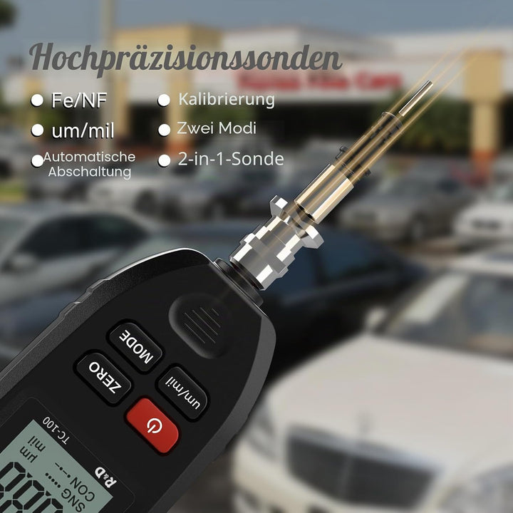 Schichtdickenmessgerät Lackdickenmessgerät für Auto Handheld Lackmesser ackmesser Farbtiefenmesser m