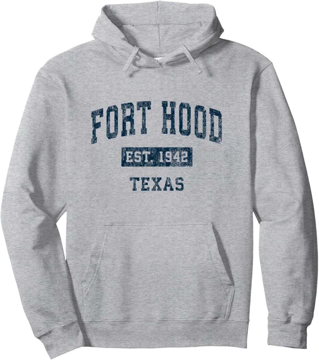 Fort Hood Texas TX Vintage-Sportdesign, Marineblau Pullover Hoodie