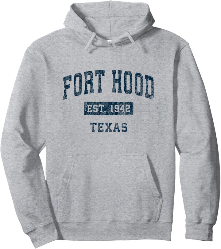 Fort Hood Texas TX Vintage-Sportdesign, Marineblau Pullover Hoodie