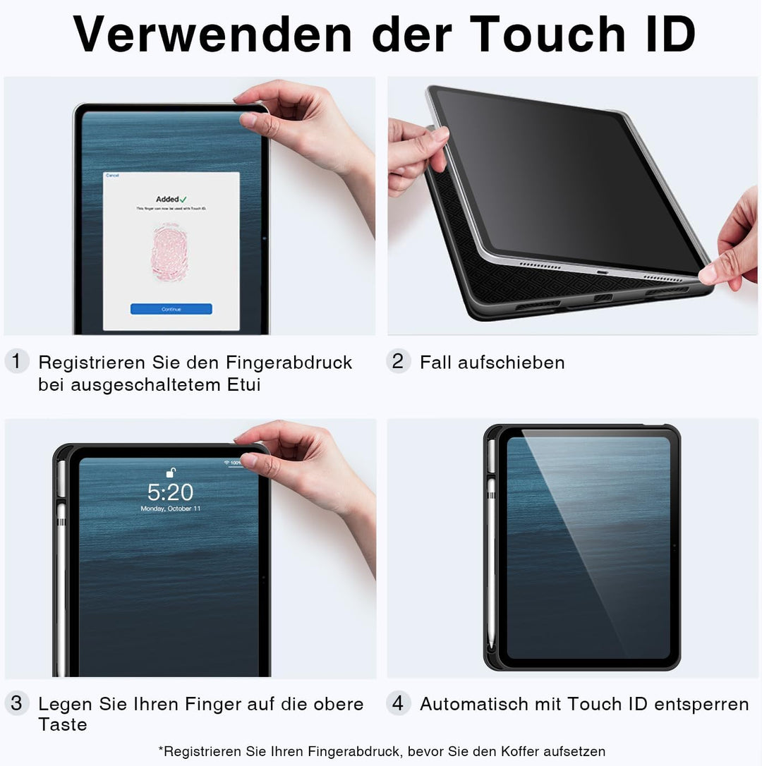 Antbox Hülle für iPad 10 Generation 2022 10,9 Zoll mit stifthalter Apple Pencil Halter Auto Schlaf/W