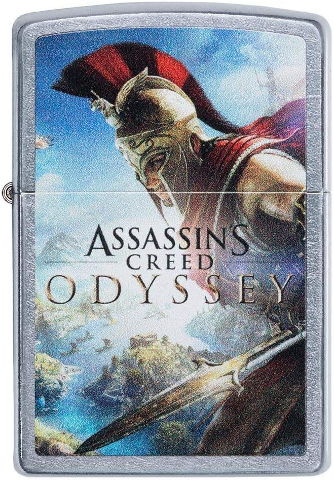 ZIPPO – Assassin’s Creed Odyssey, Alexios - Street Chrome - Color Image- Sturmfeuerzeug, nachfüllbar