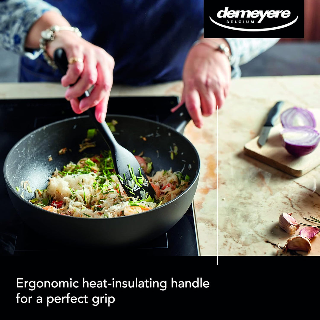 demeyere Alu Classico 3 Duraslide® Hochwertiger Wok fuer Induktion und alle anderen Herdarten, Antih