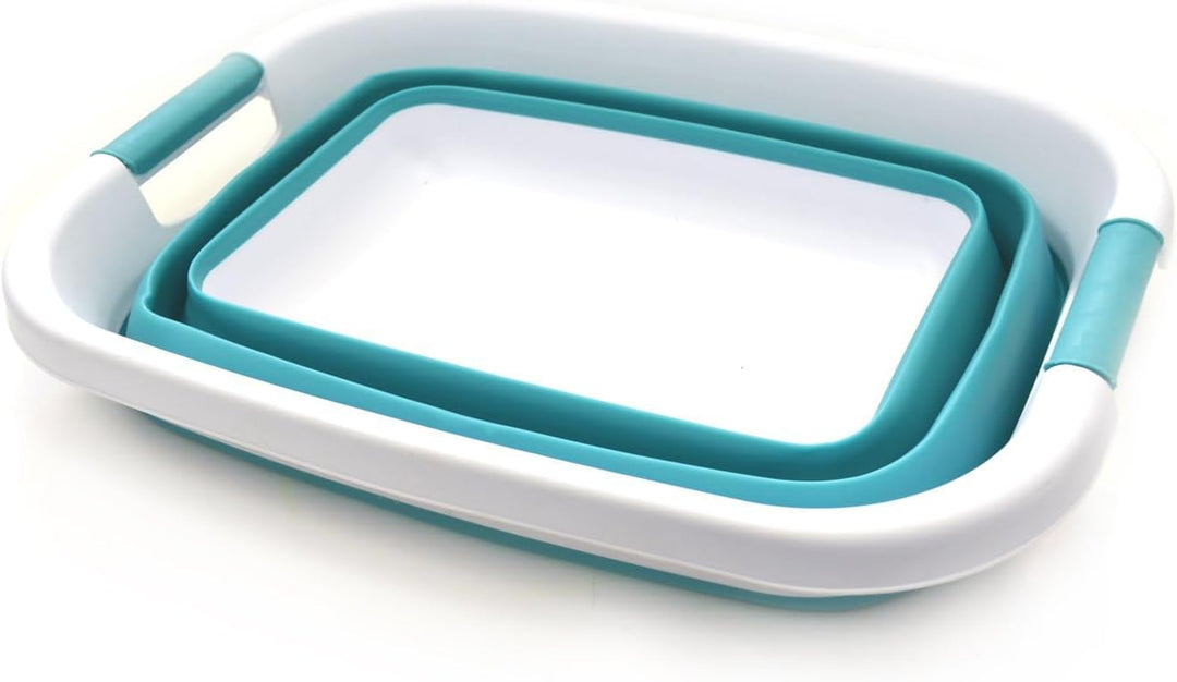 SAMMART 25L Zusammenklappbarer Wäschekorb / -wanne - Faltbarer Aufbewahrungsbehälter/Organizer - tra