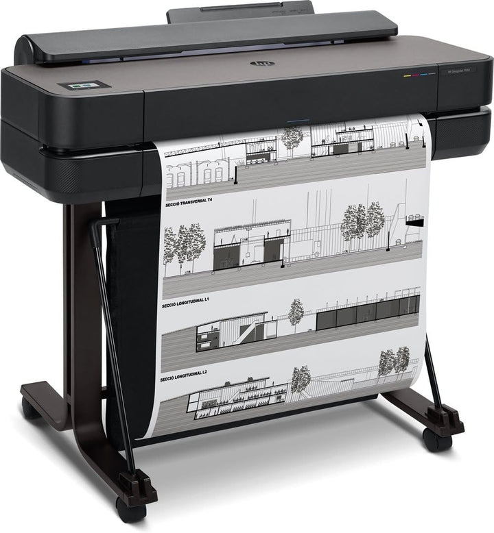 HP DesignJet T650 Grossformatdrucker, 24 Zoll, bis zu A1, mobiles Drucken, Wi-Fi, Gigabit Ethernet,