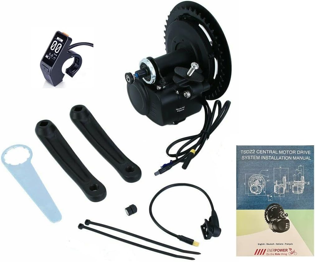 Enerpower Tongsheng TSDZ2 36V 250W Mittelmotor (Edition 2021) mit Zubehör Display & Version wählbar