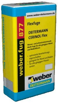 weber.fug 877 - Flexfuge 15 kg Silbergrau, 15 kg Silbergrau